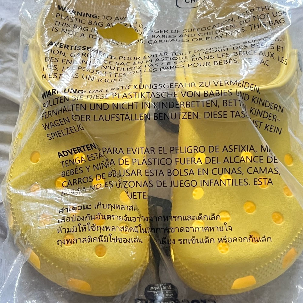 Yellow crocs